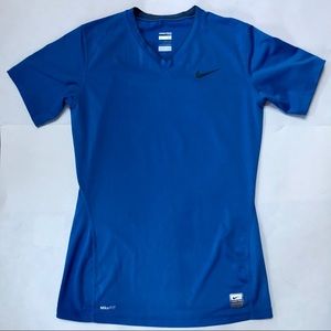 Nike Dri Fit Pro Fitted Top Size Small Blue